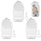 Tinoaly 3stk Puppen Präsentationstaschen, 19,5x10,5cm wasserdichte Puppen Präsentationstasche aus PVC mit Pompom und Schlüsselanhänger Schutztasche für Sammlerstücke (Transparent)