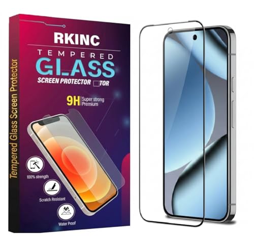 Image of RKINC Tempered Glass for Redmi Note 9 Pro, Note 9 Pro Max and Poco F3 GT (6.67 Inch) Military Grade Gorilla Screen Guard Protector | With Installation Kit | Edge to Edge Coverage | Black