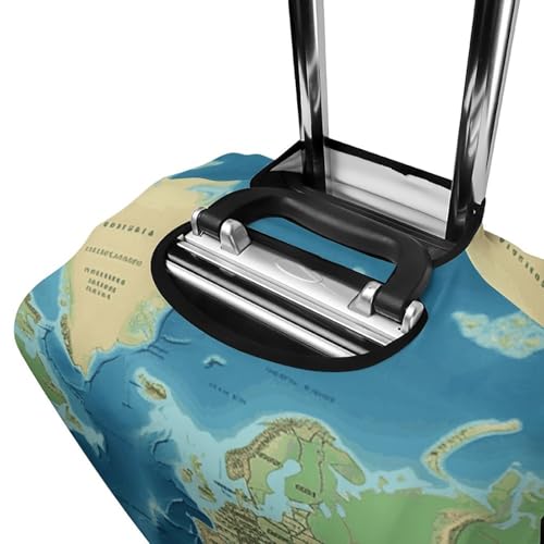 World Map Luggage Cover for Suitcase Tsa Approved Stylish Suitcase Covers Washable Stretch Suitcase Protector Anti-Scratch Travel Baggage Covers for 19-32 Inch Luggage4