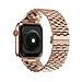 Bracelet de Montre en Métal Bracelet de Montre de Mode en Acier Inoxydable Bracelet Smartwatch pour Apple Watch Or 38