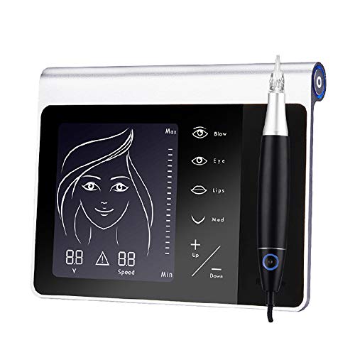 Máquina de tatuaje para cejas de tatuaje digital máquina de maquillaje permanente con lápiz de tatuaje para labios y cejas