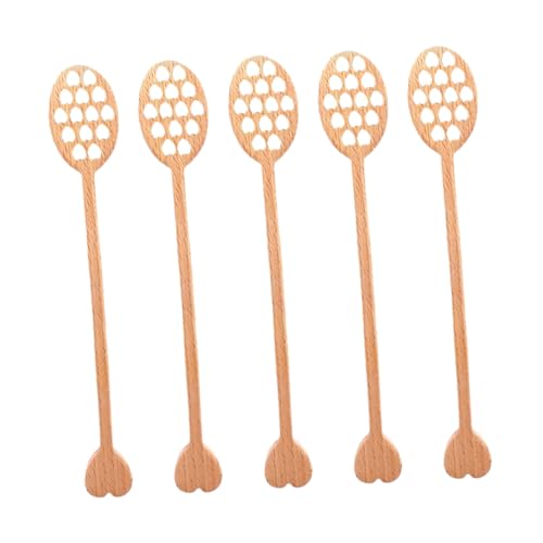 JECOMPRIS 5pcs Long Handle Honey Spoon for Easy Drizzling Jam Viscous Liquids Bakers Beekeepers Pastry Chefs