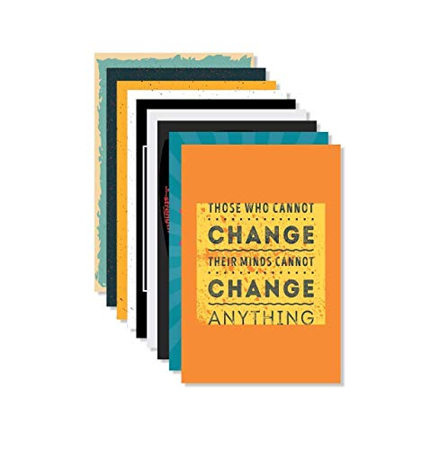 PRINTELLIGENT Motivational Positive Office Quotes Inspirational Wall Posters (Paper, 12 x 18-inch, Multicolour) - Pack of 10