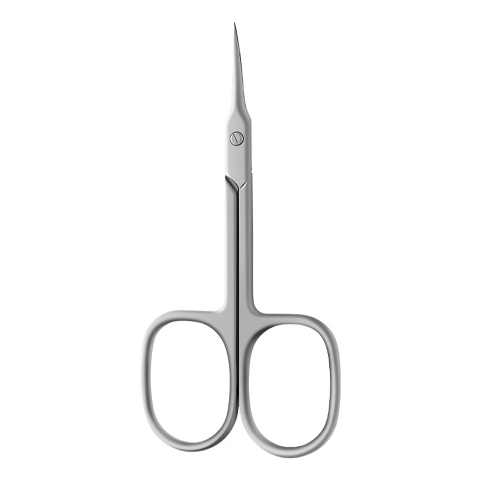 Wwyyzayc Silvery Matte Stainless Steel Cuticle Scissors Nail Clippers Trimmer Manicure Tools Dead Skin Remover(Silvery Matte)