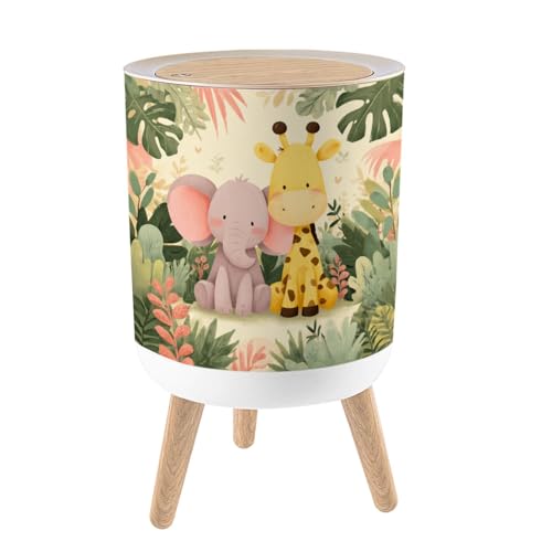 Caneca de basura con tapa diseño animales 7L