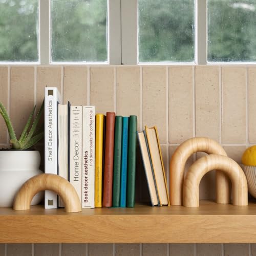 KeerShop 3-Piece Natural Arches Home Decor Set – Aesthetic Shelf Objects, Coffee Table, and Bookshelf Accent, Japandi Modern and Boho Living Room or Entryway Table Decorative Objects - Image 6