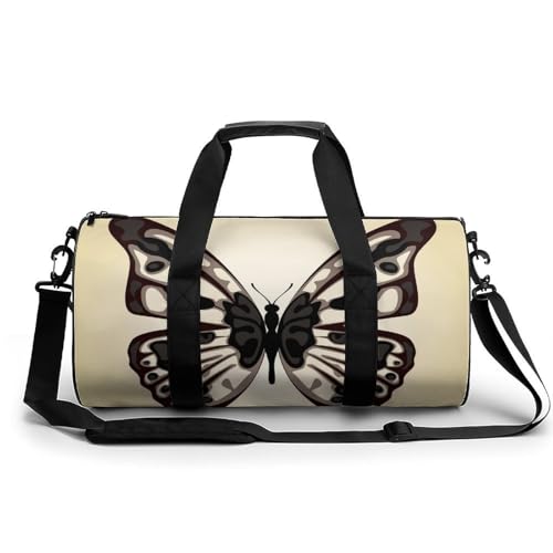 Sac de voyage gym étanche Papillon Noir grand duffel bag compact