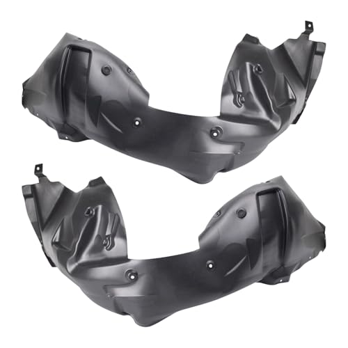 Image of TRQ Front Driver and Passenger Side Inner Fender Liner Set Compatible with 2015-2017 Ford Mustang without Performance Package GT Premium V6 GT 50 Years Limited Edition