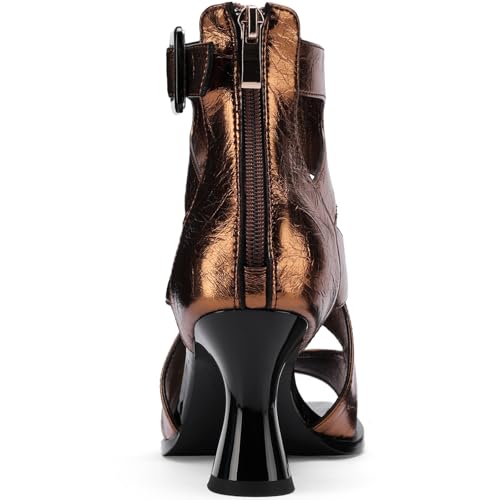 TDD Chunky Gladiator Sandals for Women Summer Peep Toe Stylish Sexy Shoes Dressy Comfortable Strappy High Heels Elegantes Sparkly Buckle Wedge Ladies Formal 3 Inch Pumps3