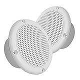 3インチ防水スピーカー デュアルコーン 50ワット 船舶、RV、ホットタブグリル用 - ペア