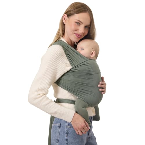 Image of Solly Baby Wrap, Buttery-Soft Baby Carrier Newborn to Toddler 8-25 Lbs., Lightweight & Hands-Free Infant Sling Wrap, Breathable Summer Carrier, Baby Wearing & Postpartum Essential, New Mom Gift, Basil