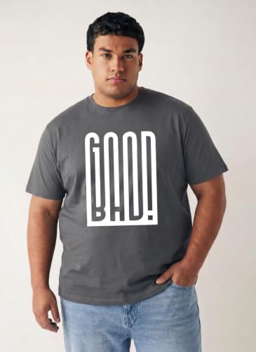 Image of Men Plus Size Printed Cotton Tee Regular Fit Round Neck Half Sleeve T-Shirt