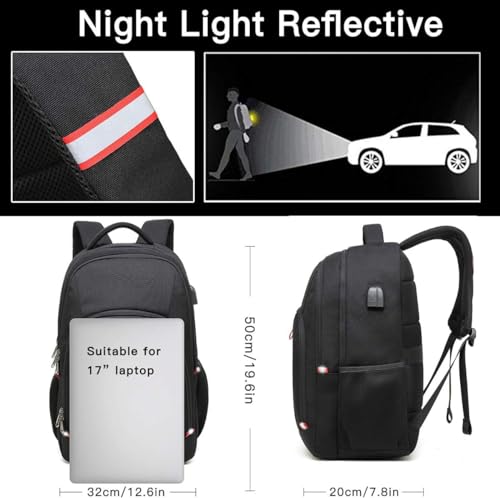 Image of Della Gao Travel Laptop Backpack, Anti Theft Backpack for Men and Women with USB Charging Port Business Computer Backpack Bag