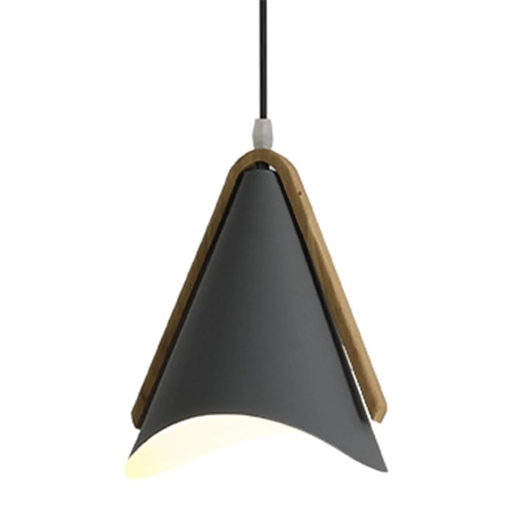 YGZPALH Vintage Farmhouse Light Fixtures Cone Shape Metal Black Hanging Lamp Ceiling Dining Room Light Fixture Rustic Aluminum Chandeliers for Dining Room Staircase Hallway Entryway Kitchen