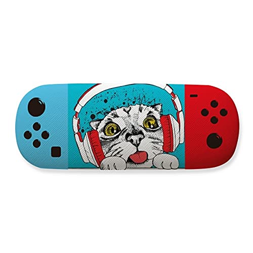 Étui de rangement pour lunettes chat blanc Sourcingmap rigide