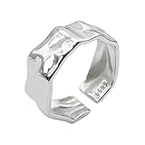 anello da mignolo donna argento Anelli Regolabili:Questo anello adotta un design aperto, che lo rende facile da espandere o restringere piegandolo a mano in una gamma di misure, adatte alla maggior parte delle persone. Facile da abbinare ai vestiti.