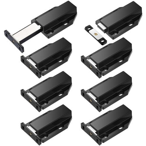 Zonon 8 Pack Magnetic Push Latch Heavy Duty Push to Open Cabinet Hardware Release Touch Latch and...