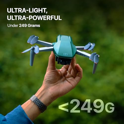 Image of IZI Mini X Nano 4k Drone With Camera UHD 20MP CMOS, 4KM Live Video, 31-Min Flight Time Remote Controlled Drone Camera, GPS, 3-Axis Stabilized Gimbal, 10+ Flight Modes, RTH, Vertical Shooting Drones, 249 gram