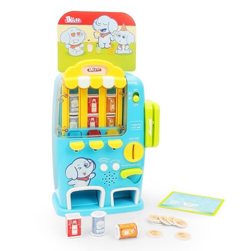 Interactive Vending Machine Toy for Kids Ages 3+, Play Drink