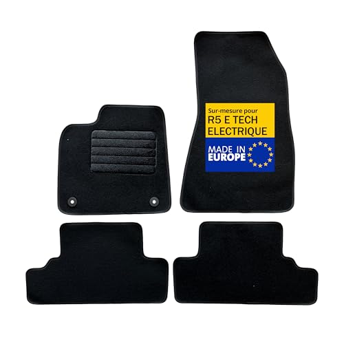 Tapis Renault 5 E-Tech moquette noire idéale pour protéger l'habitacle au quotidien