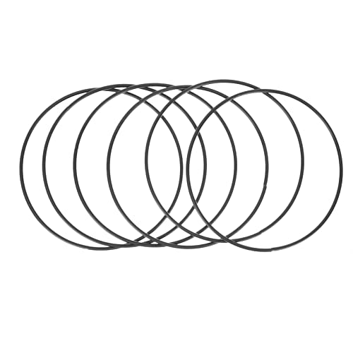 6pcs Dream Catcher Hoop Diy Wind Chimes Flower Arrangements Supplies Basketball Things Circle Purse Metal Hoops for Crafts Dream Catcher Metal Rings 6 Inch Cake Ring Ram Flowers