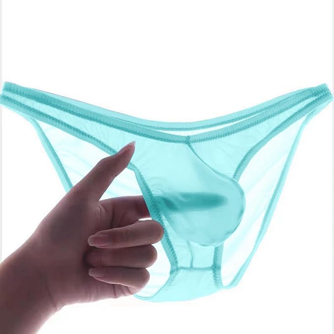 Men's Ultra-Thin Ice Silk Sheer Thongs Male Seamless Breathable Underwear G-Strings Smooth Transparent Briefs2
