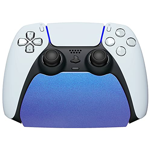 playvital Chameleon Purple Blue Controller Display Stand for ps5, Gamepad Accessories Desk Holder for ps5 Controller with Rubber Pads