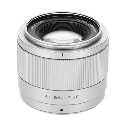 Image of VILTROX 56mm f /1.7 XF Lens for Fuji X Mount, Autofocus Large Aperture APS-C STM Lens Compatible with Fuji X-E3 X-E4 X-T5 X-T4 X-T30 II X-S10 X-T200 X-T30 X-H1 X-H2 X-T3 X-T100(Silver)