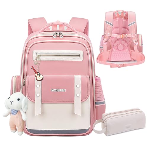 Cyxunand Mochila fofa de coelho, bolsa escolar Kawaii para meninas e adolescentes, Rosa princesa, Large, Mochila Cute Bunny