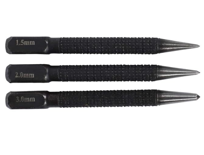 BWESOO Center Punch Set 3-Piece High-Carbon Steel