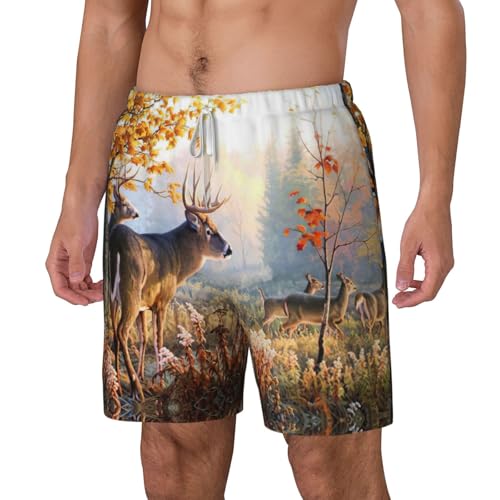 Short de bain séchage rapide double couche cerf sauvage - 2