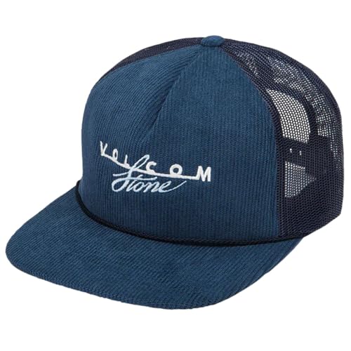 Image of Volcom Men's Snapback Hat - 6-Panel Twill Flat Brim Cap Adjustable Snap Closure