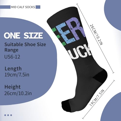 Queer As Fuckk Mens Boot Socks LGBT Liner Sock Youth High Socks Funny Sock3