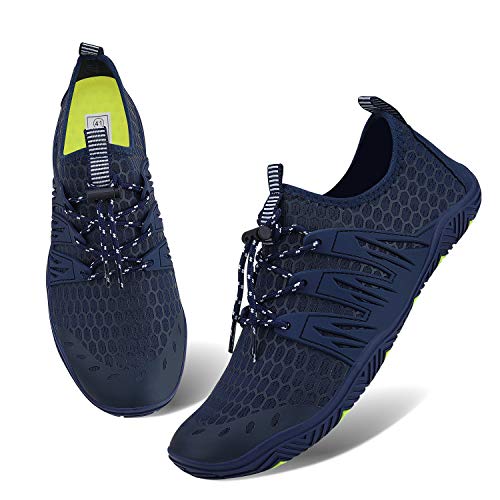 Image of MAYZERO Water Shoes Men Women Swim Surf Shoes Beach Pool Shoes Wide Toe Hiking Aqua Shoes Winter House Slippers