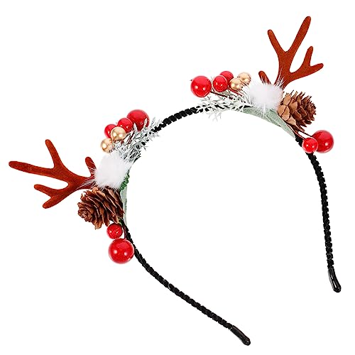 BELLIFFY ヘッドバンド 枝角の花のカチューシャ 鹿の角カチューシャ 枝角カチ??ューシャ クリスマス鹿の頭飾り 鹿の角の衣装 猫耳カチューシャ 鉄、pp、フォーム、abs、ポンポン、木材
