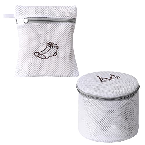 Bolsa de lavandería de Malla,Bolsa para Lavadora Bolsa Malla,Bolsas de Lavado con Cremallera,Bolsa de lavado de la ropa de malla,Malla para lavandería,Reutilizable,para calcetines,ropa interior,2 PC Cover