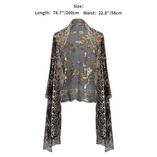 Women 1920s Sequins Shawl Festive Elegant Shiny Shoulder Shawl Wrap Wedding Scarf for Wedding Dress Cheongsam3
