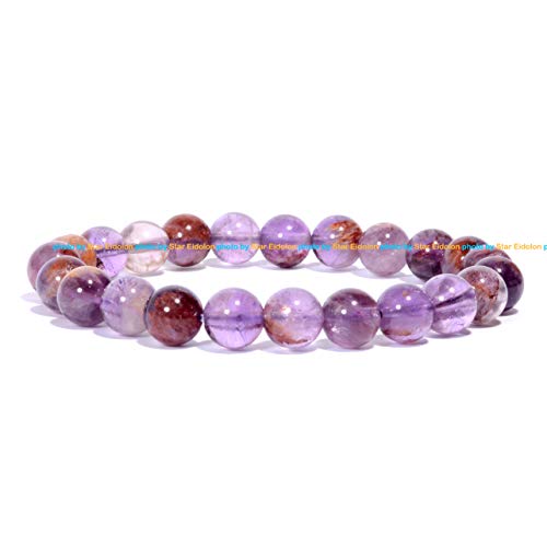 Natural Stone Bracelet Gem Semi Gemstone Bracelets Natural Stones Healing Power Crystal Elastic Round 8mm Ball Beads Stretch Beaded Bracelet 7