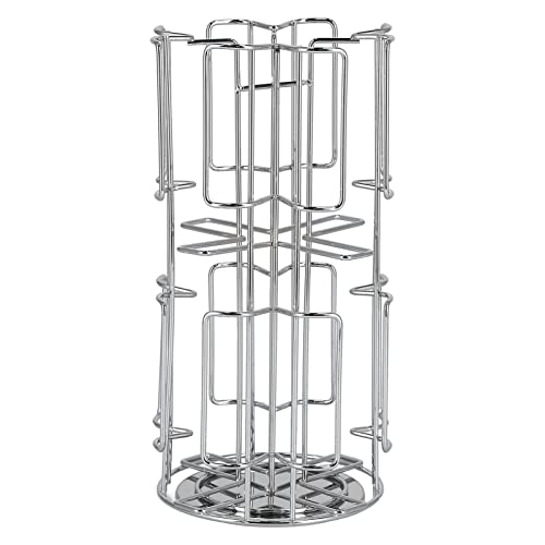 Soporte giratorio para cápsulas de café, estante de almacenamiento para cápsulas de café para 64 unidades, estante con giro de 360 grados y diseño vertical, soporte de hierro galva