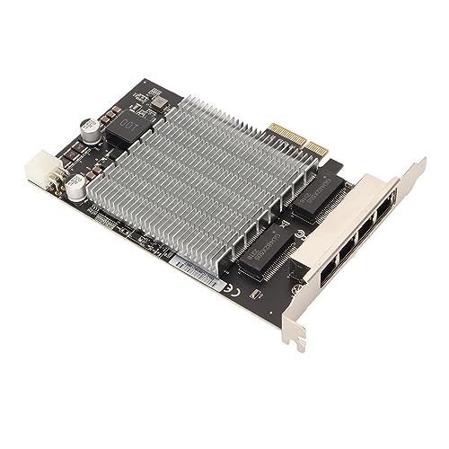 Tarjeta de Red PoE con 4 puertos RJ45, interfaz PCIe, 2.5G, 30W por puerto, hasta 100 metros de distancia Ethernet miniatura 3