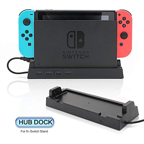 USB Hub for Nintendo Switch, Hub Dock for Nintendo Switch with 4 Ports