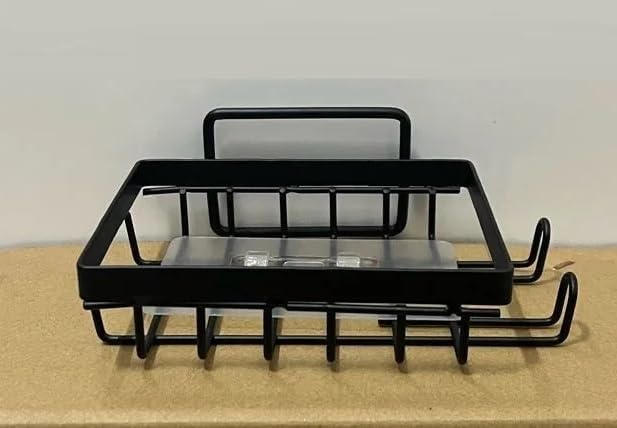 Miniatura 7 de 4Yes Organizador de ducha adhesivo, paquete de 5, organizador de ducha para baño, sin taladro, con dos estantes, dos soportes para jabón y toallero