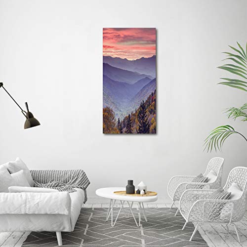 Impression sur verre pour illuminer un salon sombre avec un paysage orange - 4