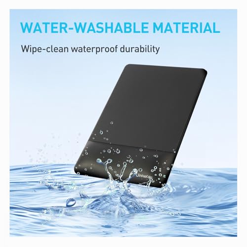 Image of univo colors Design-Wave Wrist Rest Mouce Pad,PE Mouse Sliding Panel+Artificial Sheepskin+Memory Foam+Ergonomic+Anti-Slip Gel,Resilience Support During Work and Gaming,Mouce Accessory,Yellow
