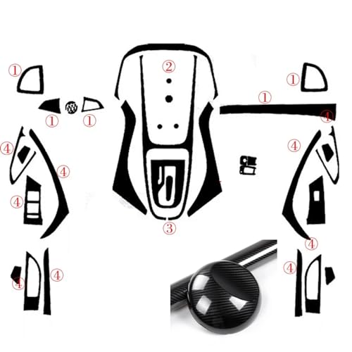 Autocollants fiber de carbone Buick Excelle GT GX 2010-2014 pour relooker la console centrale