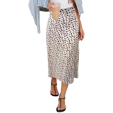 HERBATOMIA Floral Red Midi Skirt with Pocket Cover