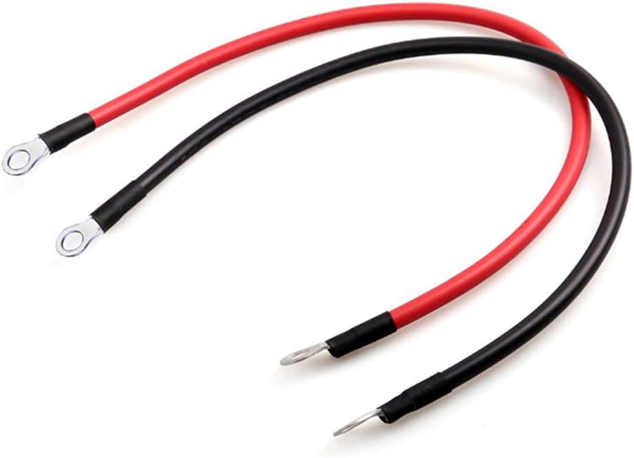 Battery Cable 8AWG 12 Inch Battery Power Inverter Cables Set with 3/8″Lugs Terminals 8Gauge x12in (1 Black & 1 Red) for Car Marine Solar ATV Lawn Mower RV Motorcycle (8AWG, 12-Inch) Battery Cable 8AWG 12 Inch Battery Power Inverter Cables Set with 3/8″Lugs Terminals 8Gauge x12in (1 Black & 1 Red) for Car Marine Solar ATV Lawn Mower RV Motorcycle (8AWG, 12-Inch)
