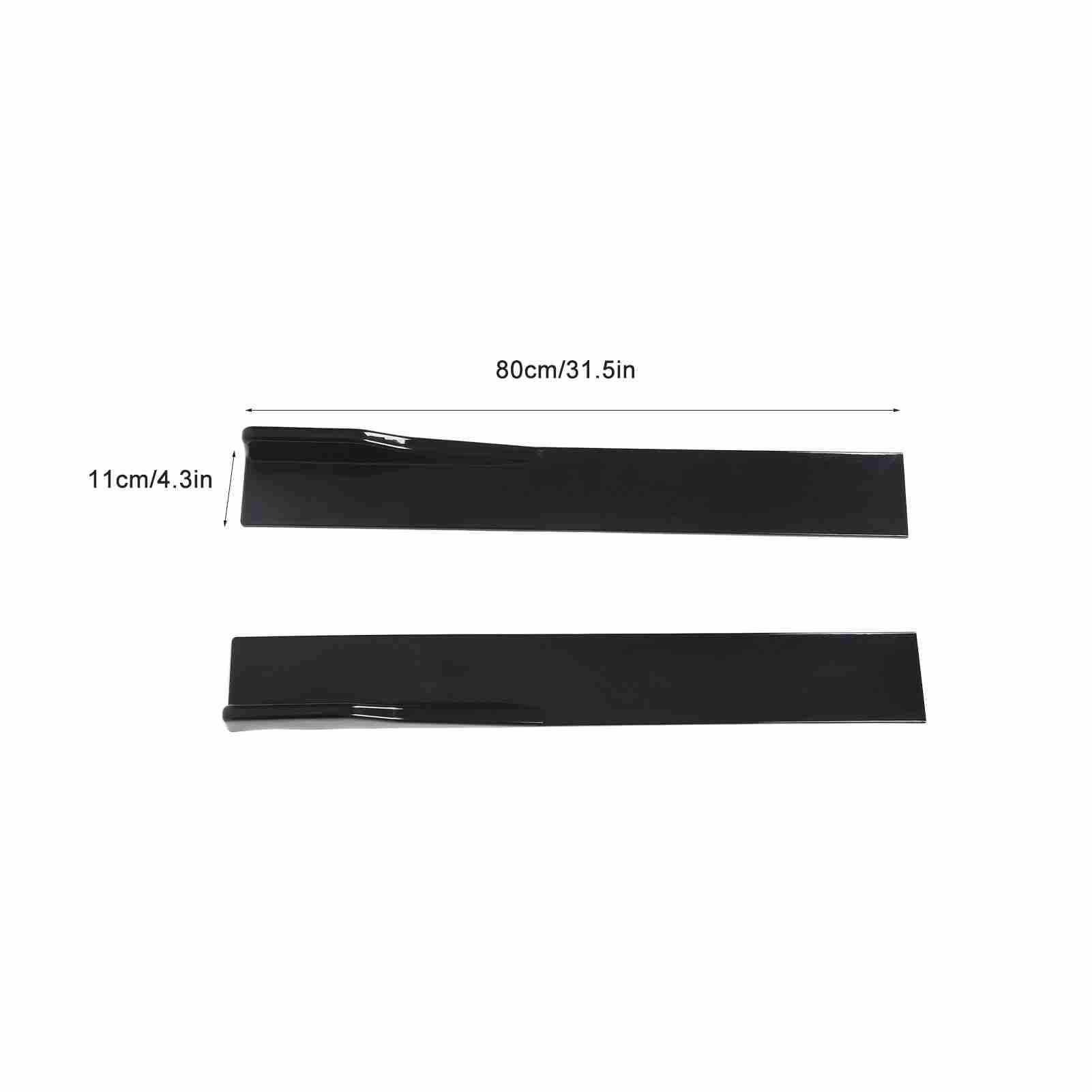 Aramox Spódnica Tylna Samochodu, Czarna Błyszcząca Dokładka Tylna Dolna część Samochodu 2 szt. 80 X 11 Cm, Zmniejsz Opór Podwozia Dolny dla Samochodów