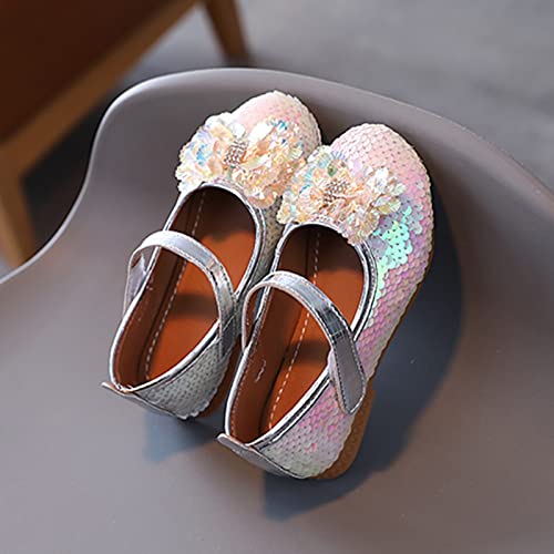Boots for Girls Size 5 Cute Girls Casual Shoes Colorful Sequins Shiny Bow Flat Bottom Lightweight Comfortable4