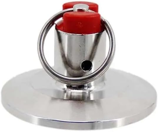 1pc Adjustable 1.5" Tri Clamp Pressure Relief Valve End Cap - 17-100psi for Home Brewing & Dairy Applications(100psi SS)